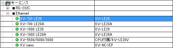 マニュアル > 機器接続ガイド > キーエンス > 接続手順(Ethernet) > KV